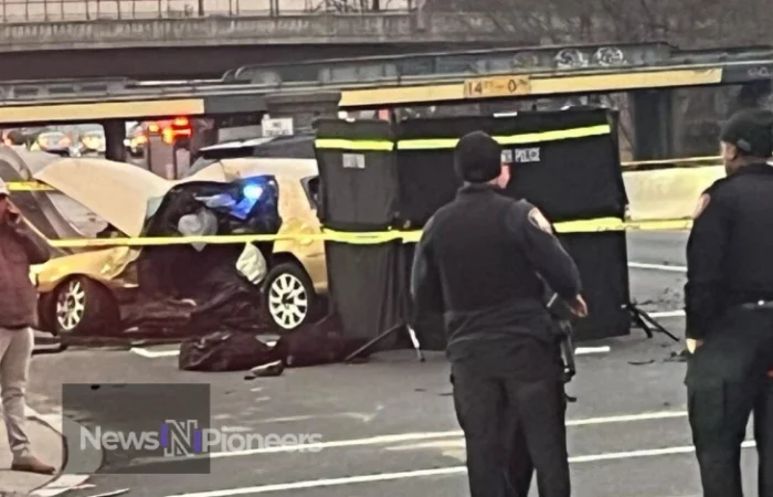 Scene from the Brandon Elizabeth car accident NJ showing emergency responders at Route 35 South, highlighting the importance of road safety.