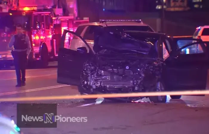 A car accident at night showing emergency responders at the scene, highlighting the dangers of driving after dark.