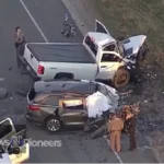 A car accident scene in Dallas, TX, highlighting the importance of road safety and awareness.