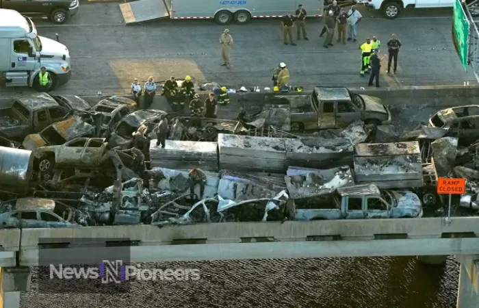 A busy street in New Orleans showing the aftermath of a car accident in New Orleans.