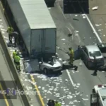 Image depicting a car accident PA Turnpike, showcasing emergency responders at the scene, highlighting the importance of safety and quick response in highway incidents