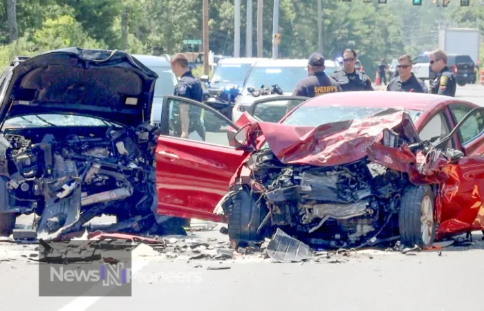 A somber scene depicting the aftermath of the mashpee car accident, highlighting the need for improved road safety measures in the community.