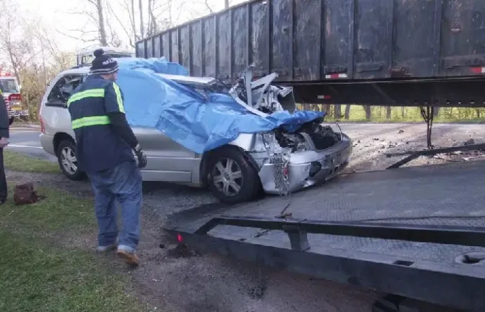 A scene depicting a Mooresville NC car accident, highlighting the importance of road safety and accident prevention.