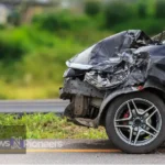 A somber scene depicting the aftermath of the Nathan Shiferaw car accident, highlighting the importance of road safety.