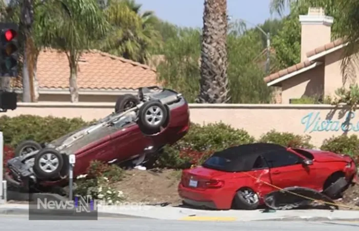 A somber scene depicting the aftermath of the Nolan Campbell car accident, highlighting the importance of road safety.