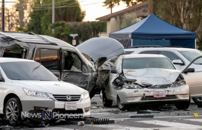 A somber scene depicting the aftermath of the Bogacki car accident, highlighting the tragic loss of life.