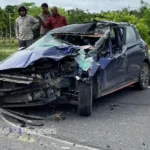 A serious car accident on I-20, highlighting the dangers of distracted driving and speeding.