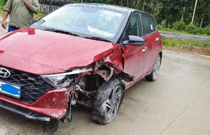 A Hyundai i20 involved in a car accident, highlighting the importance of road safety and the impact of car accident i20 incidents.