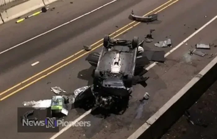 A somber scene depicting a car accident Portland, highlighting the serious nature of traffic incidents in the city.