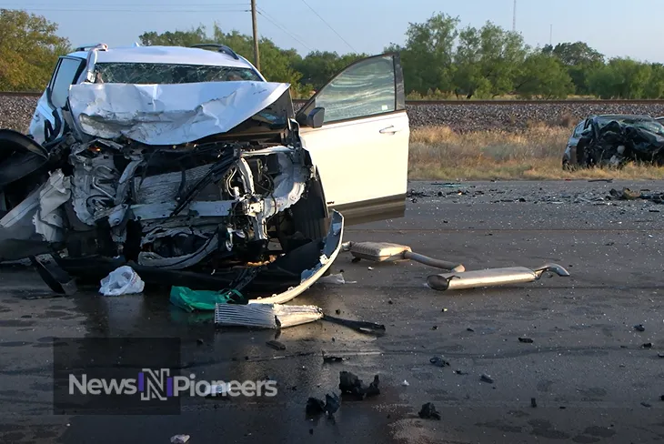 A somber scene depicting the aftermath of a fatal car accident Iowa, highlighting the emotional toll on families and communities.