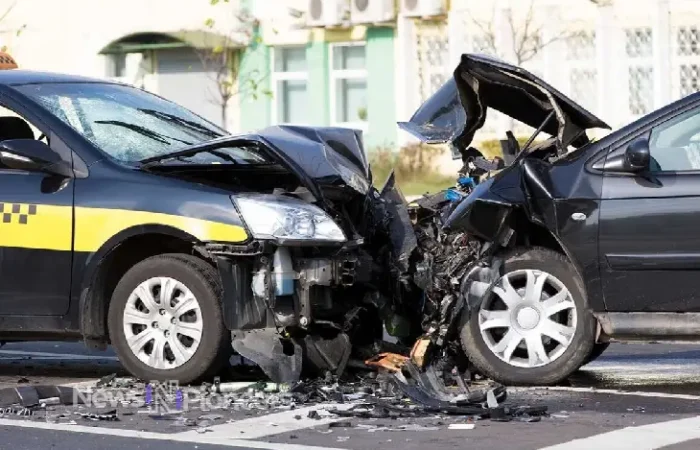 A tragic scene of a lady killed in a car accident, highlighting the dangers of reckless driving and road safety issues.