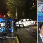 An image depicting the aftermath of the Miles Teller car accident, showcasing the vehicle involved in the incident.