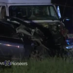 A scene from the Vernon car accident on Church Street, highlighting the aftermath and community response.