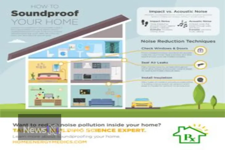 Easy Ways to Soundproof Your Home - Quiet living space with acoustic panels and soundproof curtains