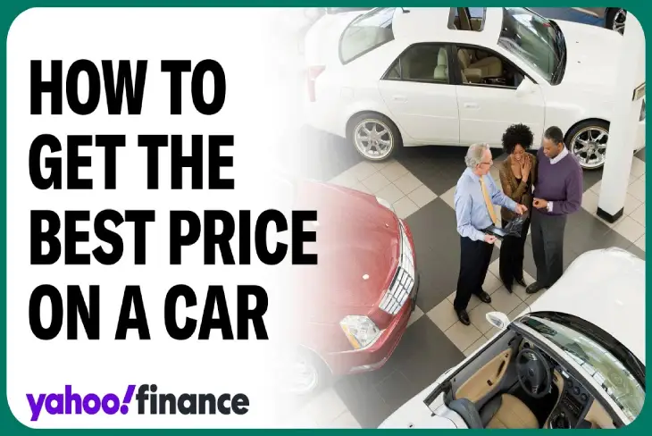 A person negotiating the price of a car with a car salesman.