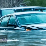 Car inspector examining vehicle for flood damage signs, focusing on "How to Spot a Flood-Damaged Car" techniques.