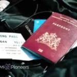 "Passport and travel documents securely stored in a travel wallet, illustrating key tips for keeping your travel documents safe during trips."