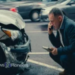 A car accident property damage attorney helping a client understand their rights and options after a vehicle accident.