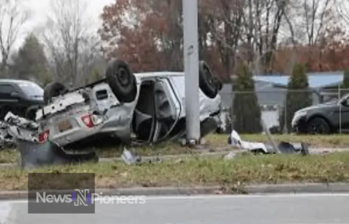 A busy Long Island road with traffic, highlighting the dangers of Long Island car accidents.